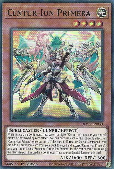 Centur-Ion Primera RA05-EN030 Yu-Gi-Oh card from Rarity Collection 5