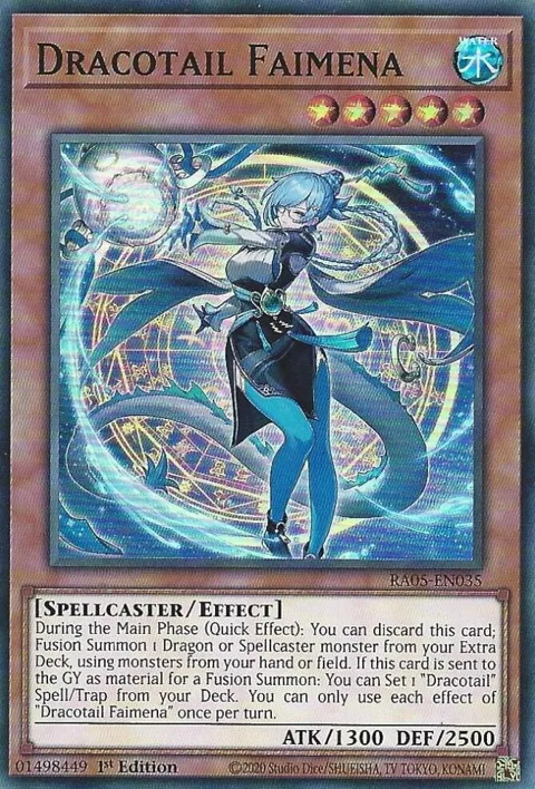 Dracotail Faimena RA05-EN035 Yu-Gi-Oh card from Rarity Collection 5