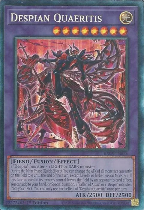 Despian Quaeritis Prismatic Collector's Rare RA05-EN036 Yu-Gi-Oh card from Rarity Collection 5