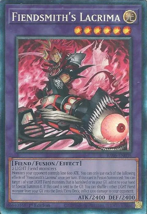 Fiendsmith's Lacrima Prismatic Collector's Rare RA05-EN038 Yu-Gi-Oh card from Rarity Collection 5
