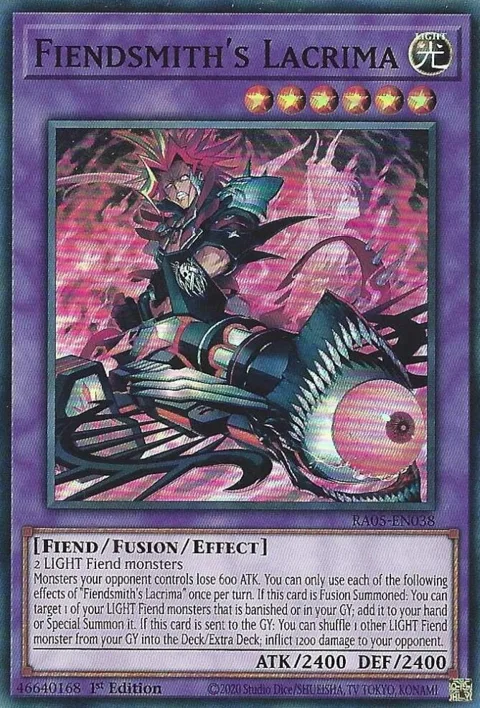 Fiendsmith's Lacrima RA05-EN038 Yu-Gi-Oh card from Rarity Collection 5