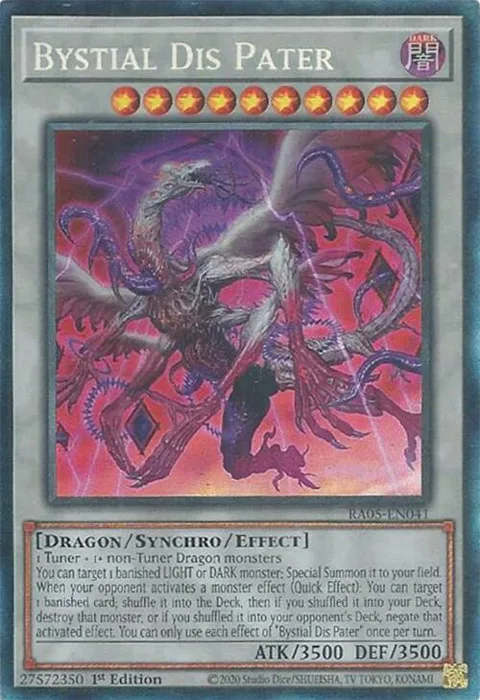 Bystial Dis Pater Prismatic Collector's Rare RA05-EN041 Yu-Gi-Oh card from Rarity Collection 5