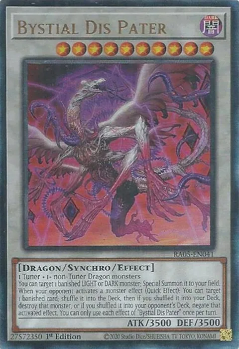 Bystial Dis Pater Prismatic Ultimate Rare RA05-EN041 Yu-Gi-Oh card from Rarity Collection 5