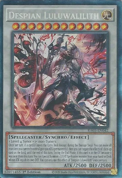 Despian Luluwalilith Prismatic Collector's Rare RA05-EN042 Yu-Gi-Oh card from Rarity Collection 5