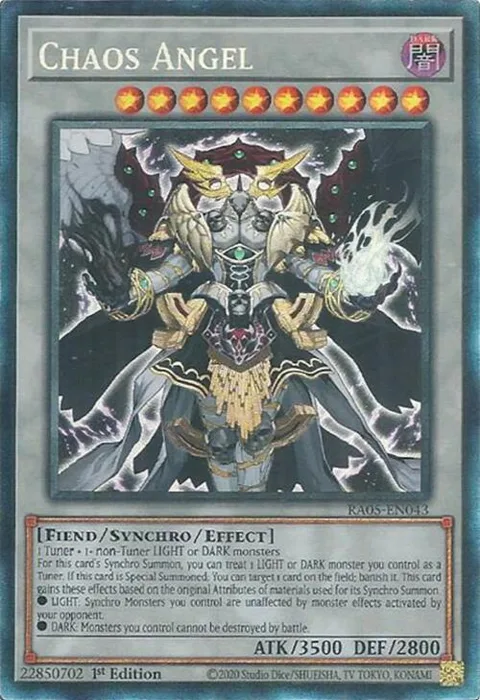 Chaos Angel Prismatic Collector's Rare RA05-EN043 Yu-Gi-Oh card from Rarity Collection 5