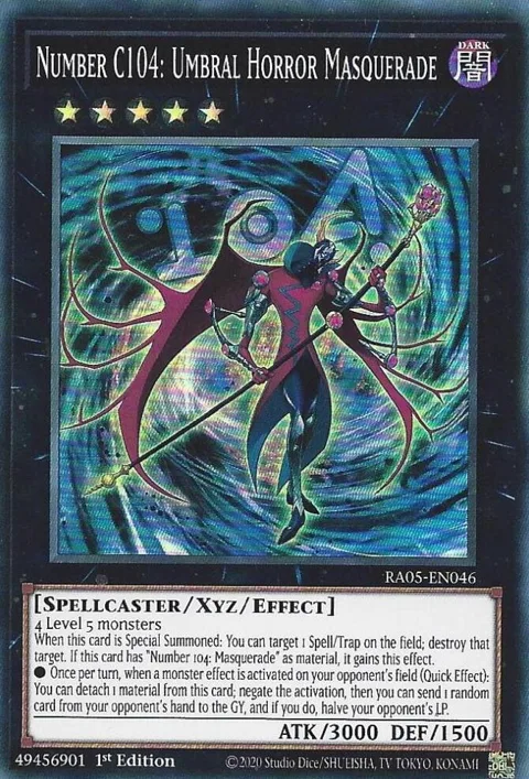 Number C104: Umbral Horror Masquerade RA05-EN046 Yu-Gi-Oh card from Rarity Collection 5