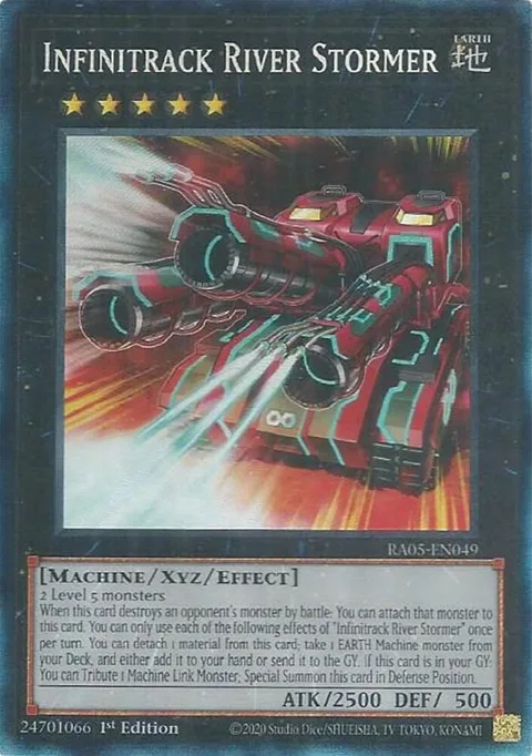 Infinitrack River Stormer Prismatic Collector's Rare RA05-EN049 Yu-Gi-Oh card from Rarity Collection 5