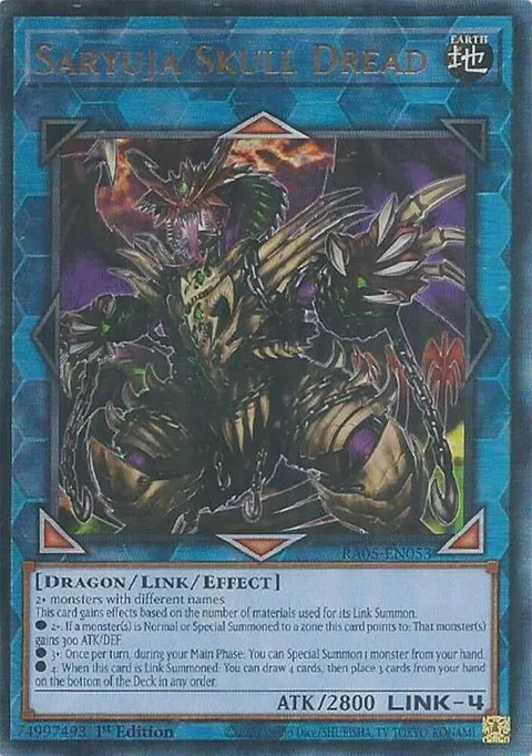 Saryuja Skull Dread Prismatic Ultimate Rare RA05-EN053 Yu-Gi-Oh card from Rarity Collection 5