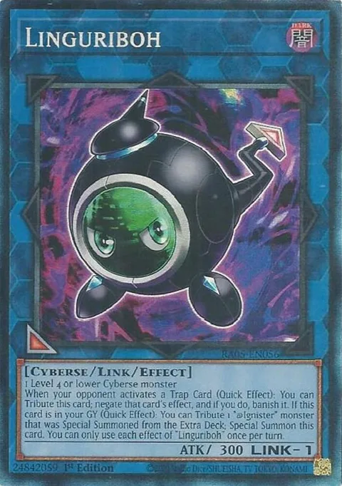 Linguriboh Prismatic Collector's Rare RA05-EN056 Yu-Gi-Oh card from Rarity Collection 5