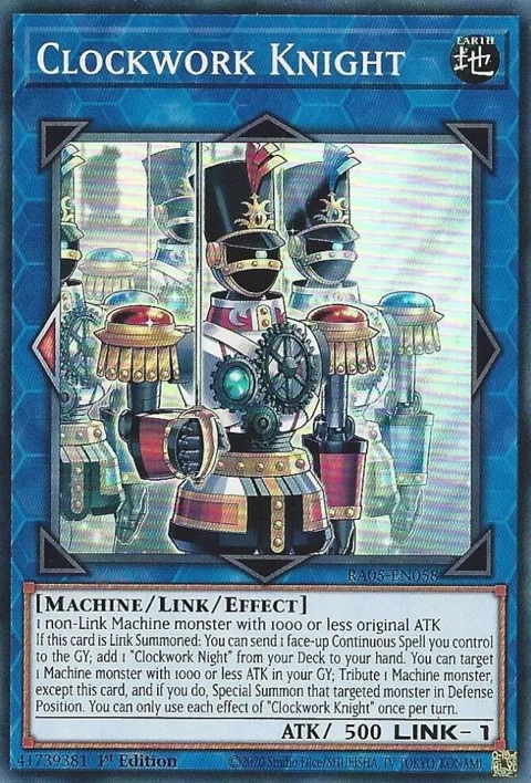 Clockwork Knight RA05-EN058 Yu-Gi-Oh card from Rarity Collection 5