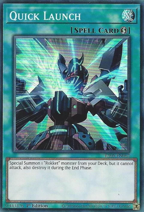 Quick Launch RA05-EN062 Yu-Gi-Oh card from Rarity Collection 5