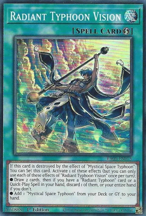 Radiant Typhoon Vision RA05-EN075 Yu-Gi-Oh card from Rarity Collection 5