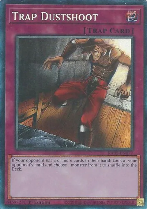 Trap Dustshoot Prismatic Collector's Rare RA05-EN077 Yu-Gi-Oh card from Rarity Collection 5