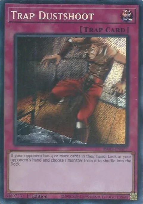 Trap Dustshoot Secret Rare RA05-EN077 Yu-Gi-Oh card from Rarity Collection 5