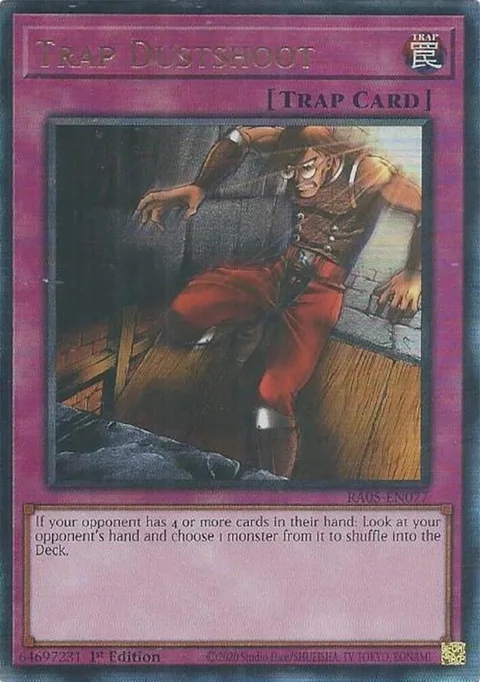 Trap Dustshoot Prismatic Ultimate Rare RA05-EN077 Yu-Gi-Oh card from Rarity Collection 5