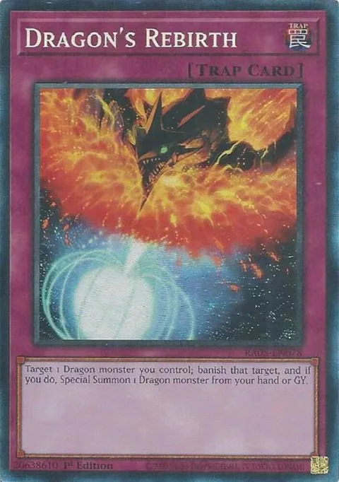 Dragon's Rebirth Prismatic Collector's Rare RA05-EN078 Yu-Gi-Oh card from Rarity Collection 5