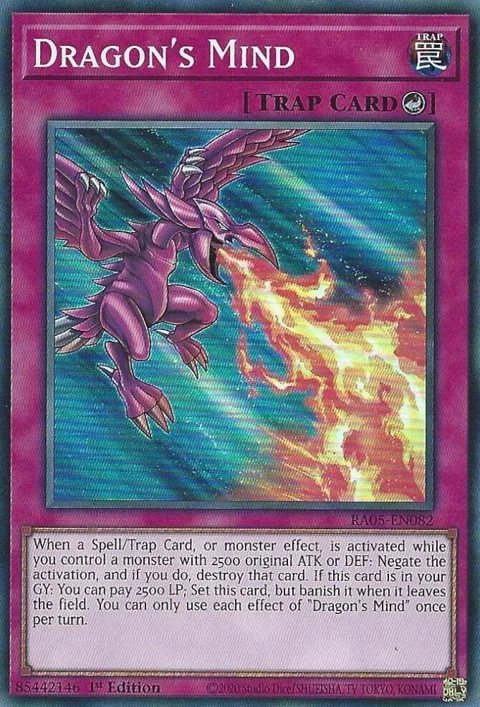 Dragon's Mind RA05-EN082 Yu-Gi-Oh card from Rarity Collection 5