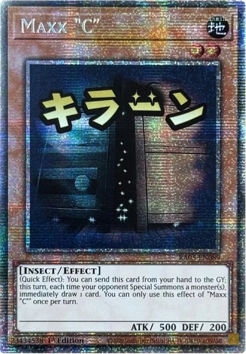 Maxx "C" Starlight Rare RA05-EN089 Yu-Gi-Oh card from Rarity Collection 5