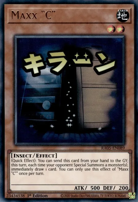 Maxx "C" RA05-EN089 Yu-Gi-Oh card from Rarity Collection 5