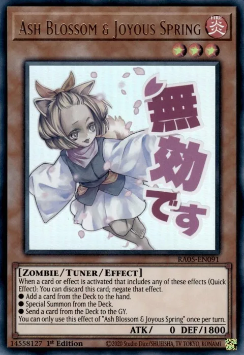 Ash Blossom & Joyous Spring RA05-EN091 Yu-Gi-Oh card from Rarity Collection 5