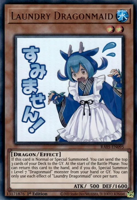 Laundry Dragonmaid RA05-EN095 Yu-Gi-Oh card from Rarity Collection 5