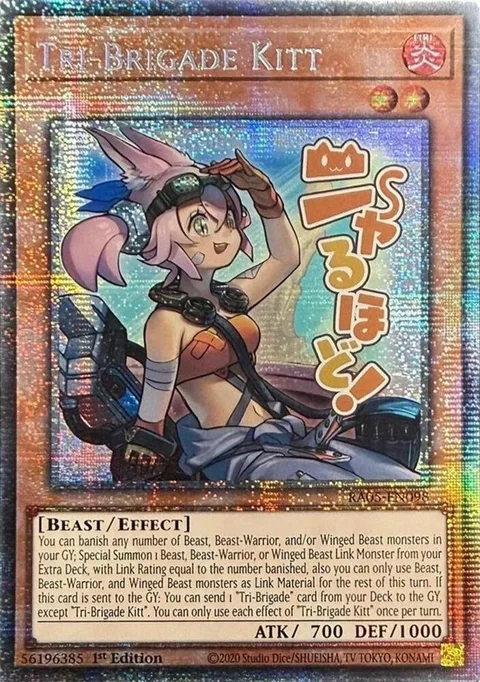 Tri-Brigade Kitt Starlight Rare RA05-EN098 Yu-Gi-Oh card from Rarity Collection 5