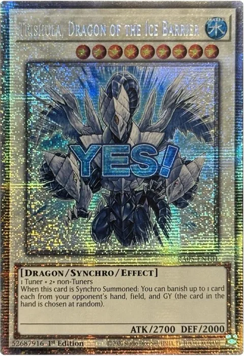 Trishula, Dragon of the Ice Barrier Starlight Rare RA05-EN101 Yu-Gi-Oh card from Rarity Collection 5