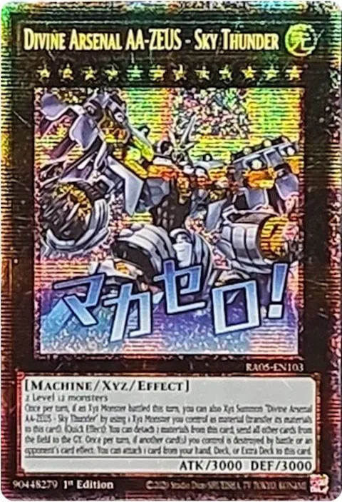 Divine Arsenal AA-ZEUS - Sky Thunder Starlight Rare RA05-EN103 Yu-Gi-Oh card from Rarity Collection 5