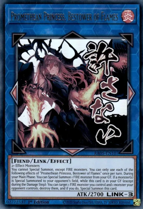 Promethean Princess, Bestower of Flames RA05-EN107 Yu-Gi-Oh card from Rarity Collection 5