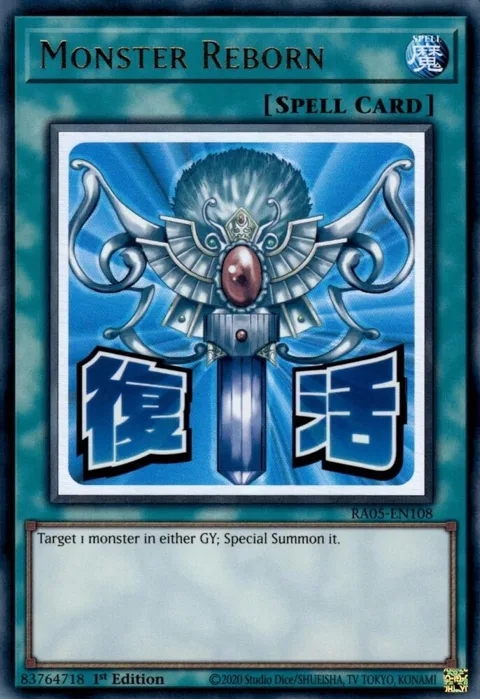 Monster Reborn RA05-EN108 Yu-Gi-Oh card from Rarity Collection 5