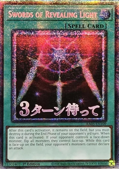 Swords of Revealing Light Starlight Rare RA05-EN109 Yu-Gi-Oh card from Rarity Collection 5