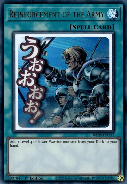 Reinforcement of the Army RA05-EN113 Yu-Gi-Oh card from Rarity Collection 5