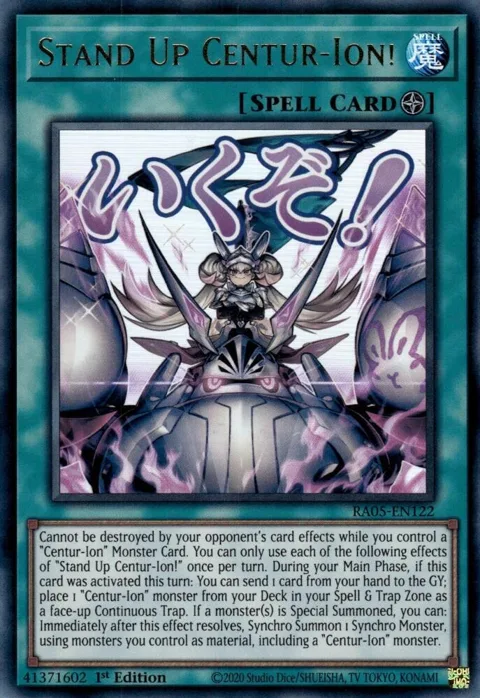 Stand Up Centur-Ion! RA05-EN122 Yu-Gi-Oh card from Rarity Collection 5
