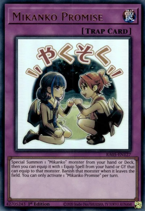 Mikanko Promise RA05-EN127 Yu-Gi-Oh card from Rarity Collection 5