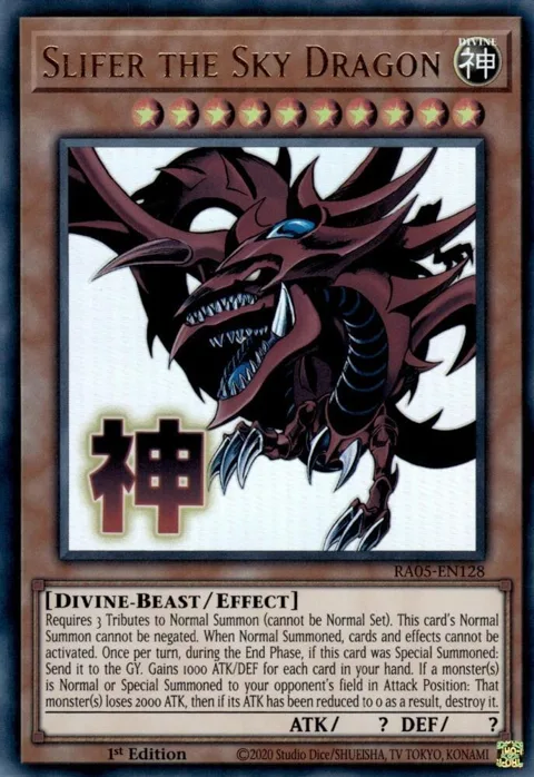 Slifer the Sky Dragon RA05-EN128 Yu-Gi-Oh card from Rarity Collection 5