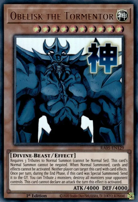 Obelisk the Tormentor RA05-EN129 Yu-Gi-Oh card from Rarity Collection 5