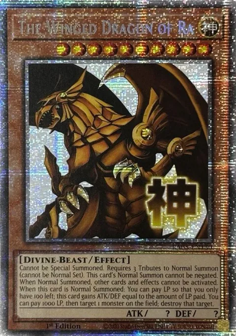 The Winged Dragon of Ra Starlight Rare RA05-EN130 Yu-Gi-Oh card from Rarity Collection 5