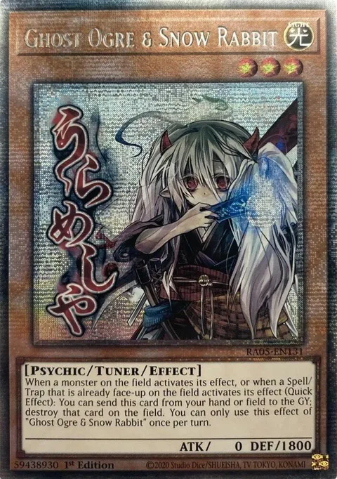 Ghost Ogre & Snow Rabbit Starlight Rare RA05-EN131 Yu-Gi-Oh card from Rarity Collection 5