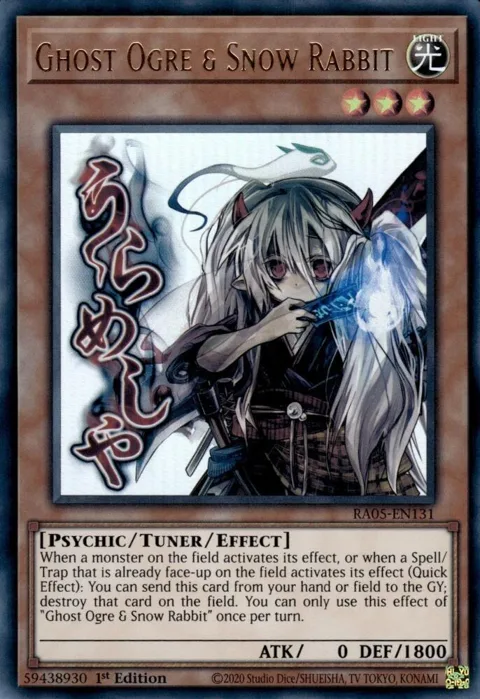Ghost Ogre & Snow Rabbit RA05-EN131 Yu-Gi-Oh card from Rarity Collection 5
