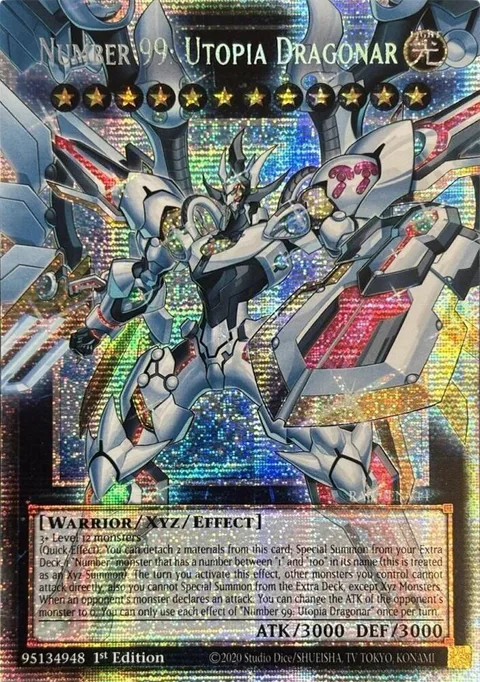 Number 99: Utopia Dragonar Starlight Rare RA05-EN144 Yu-Gi-Oh card from Rarity Collection 5