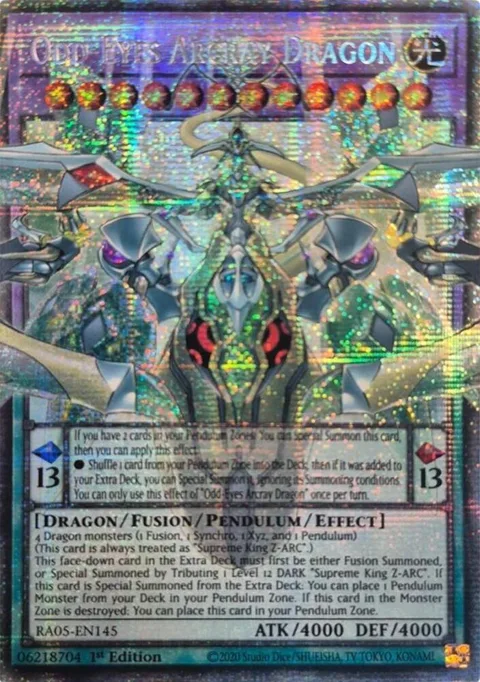 Odd-Eyes Arcray Dragon Starlight Rare RA05-EN145 Yu-Gi-Oh card from Rarity Collection 5