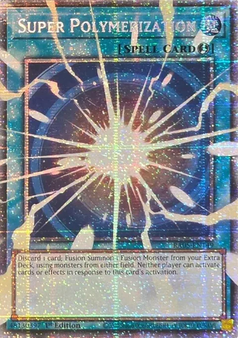 Super Polymerization Starlight Rare RA05-EN149 Yu-Gi-Oh card from Rarity Collection 5
