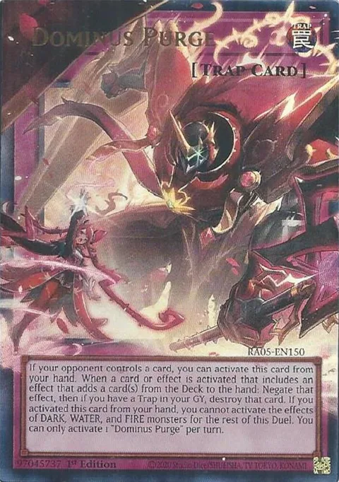 Dominus Purge Extended Art RA05-EN150 Yu-Gi-Oh card from Rarity Collection 5