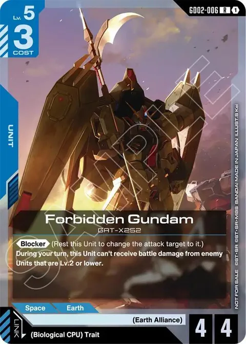 Forbidden Gundam Store Tournament Participant Pack 04 GD02-006 Gundam card from Gundam Promotional Cards