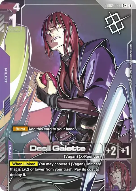 Desil Galette Store Tournament Winner Pack 04 GD02-096 Gundam card from Gundam Promotional Cards