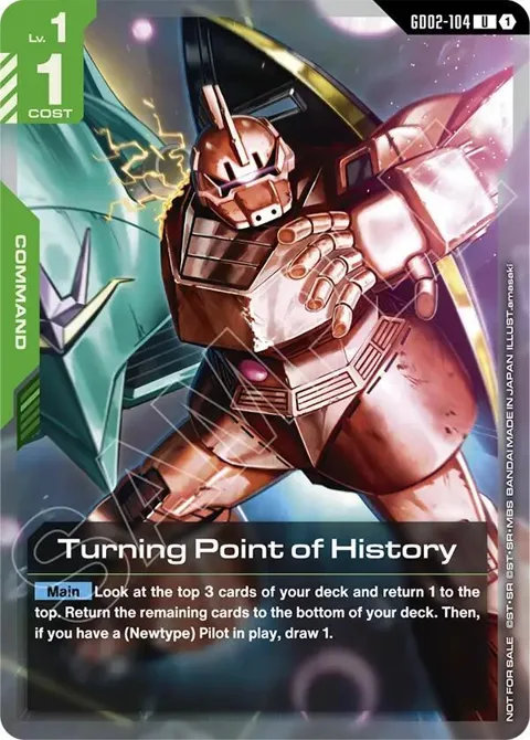 Turning Point of History Store Tournament Participant Pack 04 GD02-104 Gundam card from Gundam Promotional Cards
