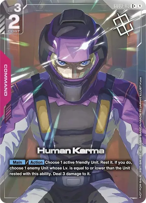 Human Karma Store Tournament Winner Pack 04 GD03-113 Gundam card from Gundam Promotional Cards