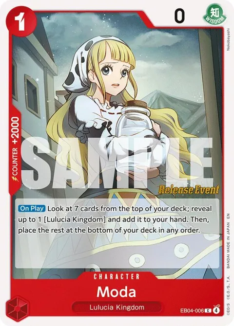 Moda EB04-006 Pre-Release One Piece card from Adventure on Kami's Island Release Event Cards
