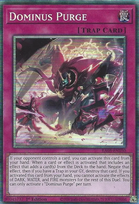 Dominus Purge Prismatic Collector's Rare RA05-EN150 Yu-Gi-Oh card from Rarity Collection 5