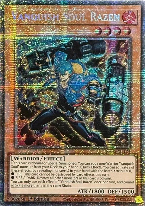 Vanquish Soul Razen Starlight Rare RA05-EN134 Yu-Gi-Oh card from Rarity Collection 5